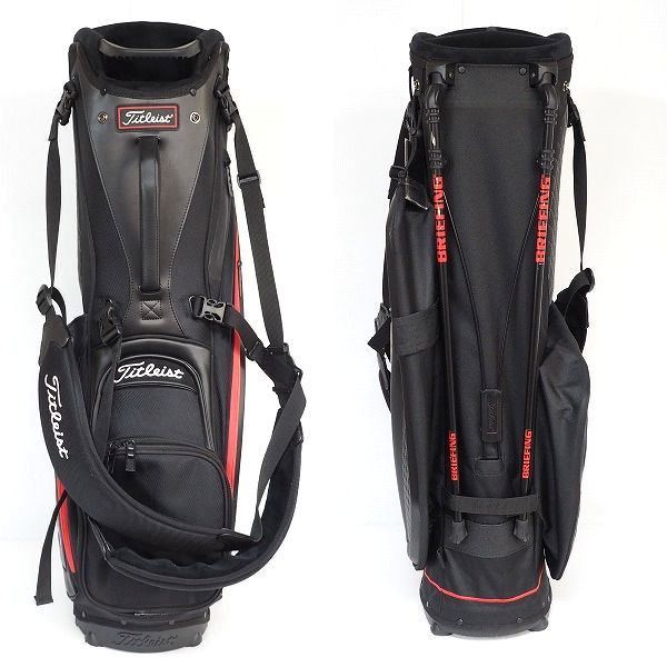 実際に弊社で買取させて頂いたTitleist/タイトリスト TB20SXSF  ゴルフ 9型 4分割スタンド式 キャディバッグ ブラックの画像 2枚目