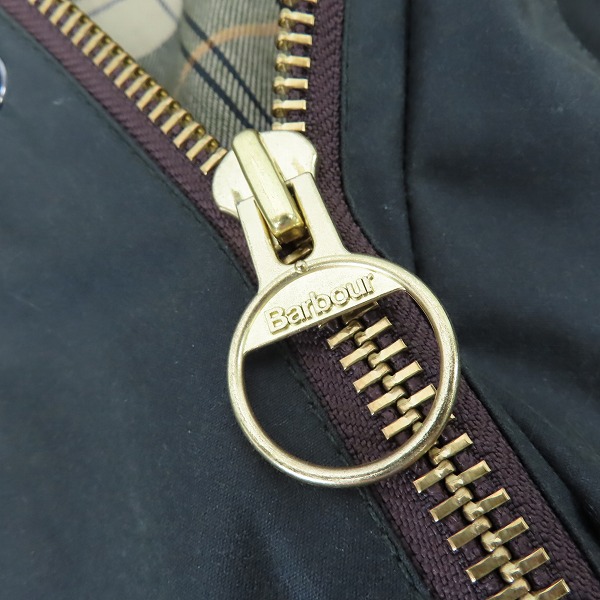 実際に弊社で買取させて頂いたBarbour/バブアー SL BEDALE/ビデイル 内チェック オイルド ジャケット/ブルゾン 1502119 C36/91CMの画像 9枚目