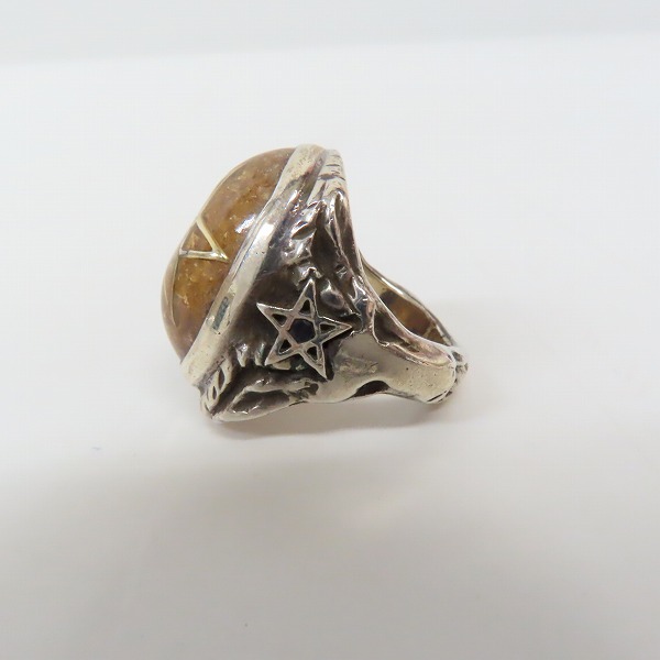 実際に弊社で買取させて頂いた【ギャラ付・カスタム】ALEX STEETER/アレックスストリーター 2012年限定 エンジェルハートリング アメジスト スター/15号の画像 1枚目