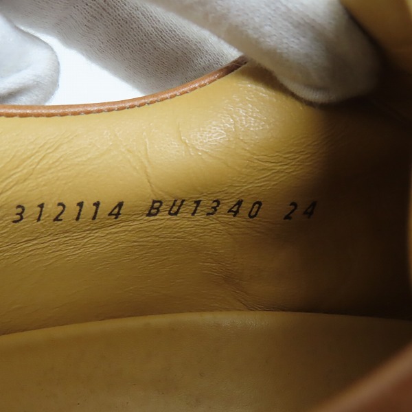 実際に弊社で買取させて頂いたBURBERRY/バーバリー レザー シューズ スニーカー BU1340/24.0の画像 5枚目