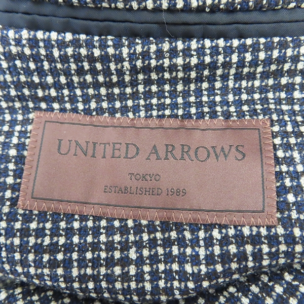 実際に弊社で買取させて頂いたUNITED ARROWS/ユナイテッドアローズ チェック柄 ジャケット 1122-110-5867/50の画像 2枚目