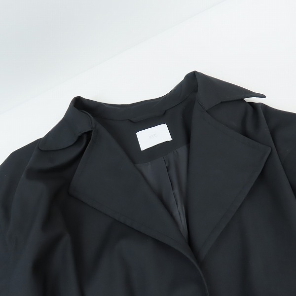 実際に弊社で買取させて頂いたHARE/ハレ 2WAYスリーブ トレンチコート ブラック HAL07099AD/Fの画像 5枚目