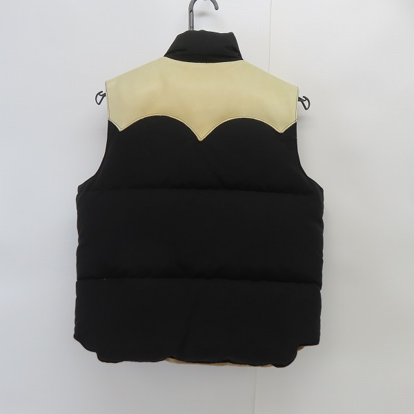 実際に弊社で買取させて頂いたSUGAR CANE/シュガーケーン レザー 切替 ダウンベスト/Sの画像 1枚目