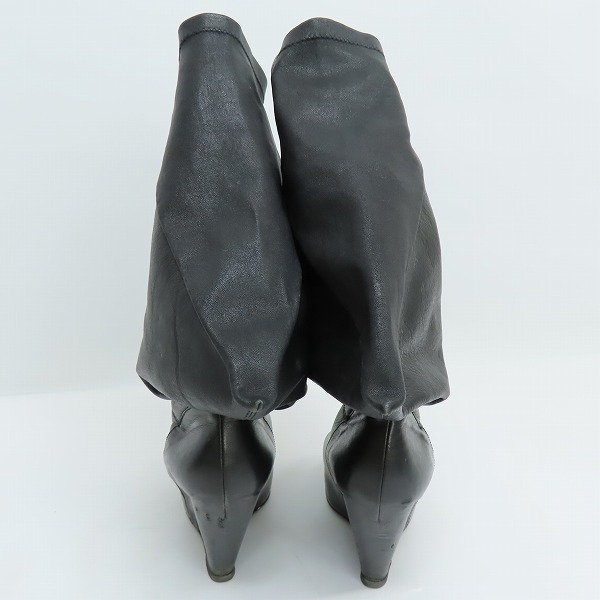 実際に弊社で買取させて頂いたRick Owens/リックオウエンス 変形 ウェッジソール ヒールブーツの画像 1枚目