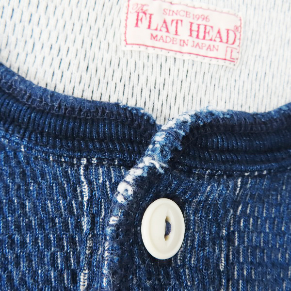 実際に弊社で買取させて頂いたTHE FLAT HEAD/フラットヘッド サーマル ヘンリーネック 長袖Tシャツ/カットソー/Lの画像 5枚目