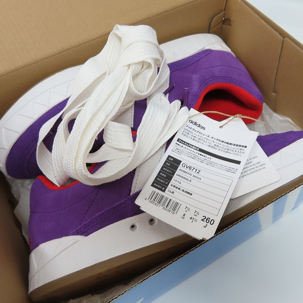 実際に弊社で買取させて頂いたatmos/アトモス×adidas/アディダス Adimatic Glory Purple スニーカー GV6712/26の画像 7枚目