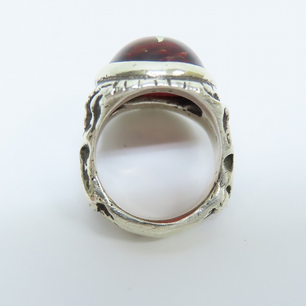 実際に弊社で買取させて頂いたALEX STREETER/アレックスストリーター エンジェルハートリング クラックレッド 16.5号の画像 5枚目