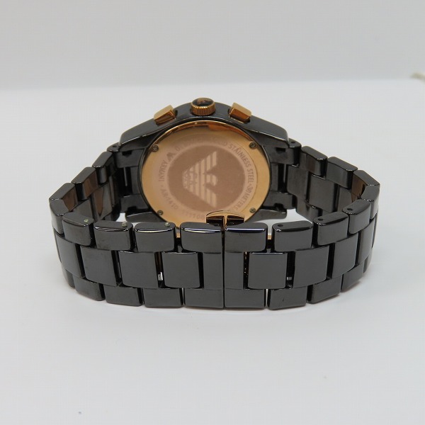 実際に弊社で買取させて頂いたEMPORIO ARMANI/エンポリオアルマーニ 腕時計 セラミカ ブラック AR1410【動作未確認】の画像 2枚目