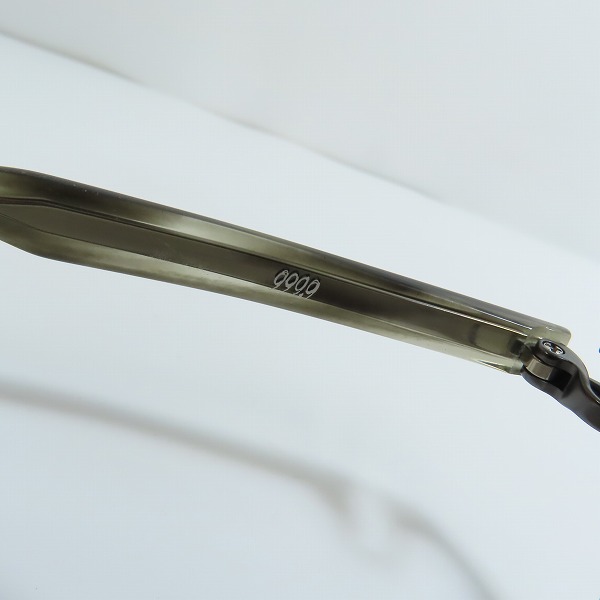 実際に弊社で買取させて頂いた999.9/フォーナインズ レンズ度入り フルリム メガネフレーム/眼鏡/アイウェア S-823Tの画像 6枚目