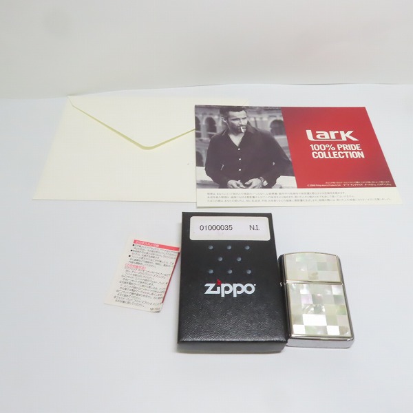 l*j様 非売品Lark アーマZIPPO シェルプレート張りZIPPO ZIPPO/ジッポー LARK/ラーク シェルプレート アーマーケース 2008年製