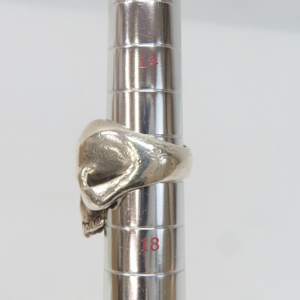 実際に弊社で買取させて頂いたCRAZY PIG/クレイジーピッグ ラージエビルスカルリング/16.5号 の画像 9枚目