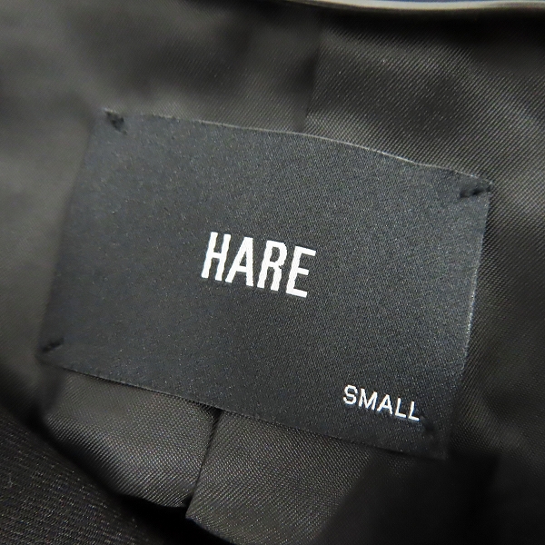 実際に弊社で買取させて頂いたHARE/ハレ レーヨン混 シャツジャケット ブラック/Sの画像 2枚目