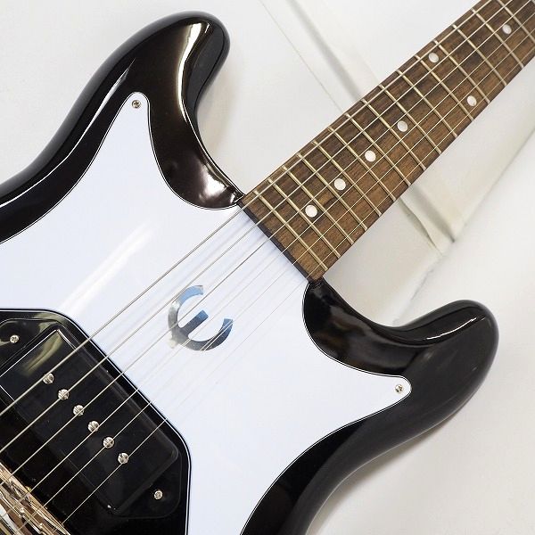 実際に弊社で買取させて頂いた★【美品】Epiphone/エピフォン Coronet Ebony コロネット復刻モデル  ソリッド エレキギターの画像 4枚目