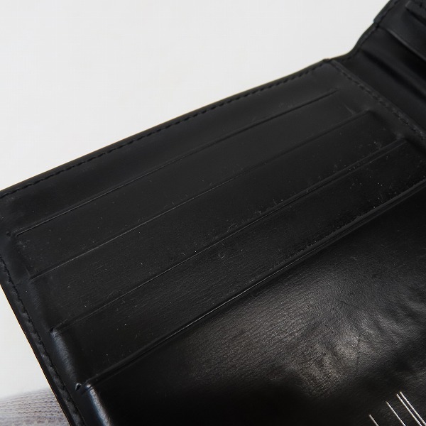 実際に弊社で買取させて頂いたdunhill/ダンヒル レザー ブラック 二つ折り財布の画像 7枚目