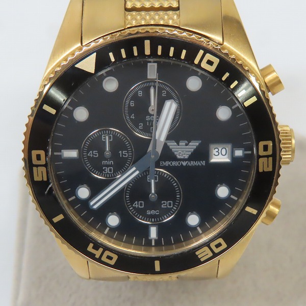 実際に弊社で買取させて頂いたEMPORIO ARMANI/エンポリオアルマーニ  デイト クロノグラフ クォーツ AR-5857 【動作未確認】