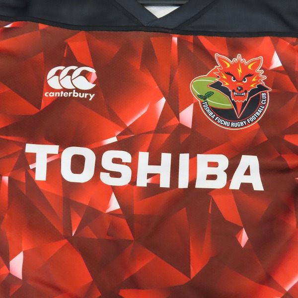 実際に弊社で買取させて頂いたCANTERBURY/カンタベリー TOSHIBA レプリカ  東芝ブレイブルーパス ホーム ジャージ/RG30252/3Lの画像 5枚目