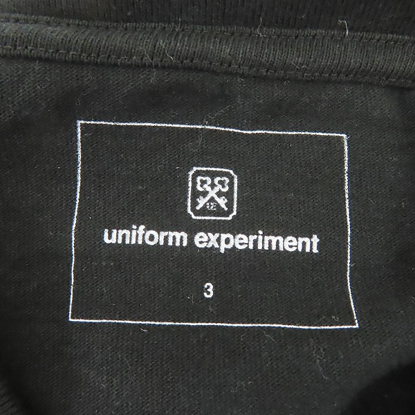 実際に弊社で買取させて頂いたUNIFORM EXPERIMENT/ユニフォームエクスペリメント L/S RIP STOP POCKET TEE/ポケット Tシャツ/長袖 ブラック UE-202067/3の画像 2枚目