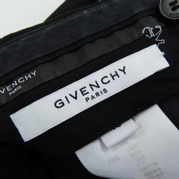 実際に弊社で買取させて頂いた【JPタグ】GIVENCHY/ジバンシィ モヘヤ混/サイドチェーン装飾 ウールトラウザーズパンツ 16F 5258 005/46の画像 2枚目