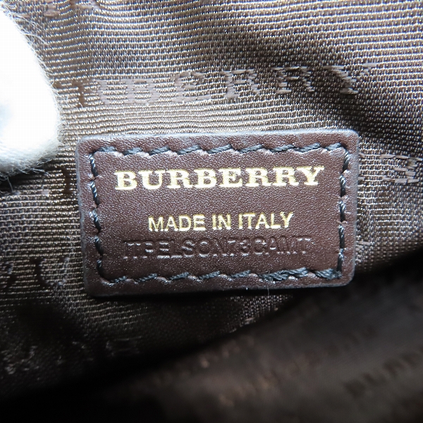 実際に弊社で買取させて頂いたBurberry/バーバリー レザー ノバチェック メイクポーチ 化粧ポーチの画像 4枚目