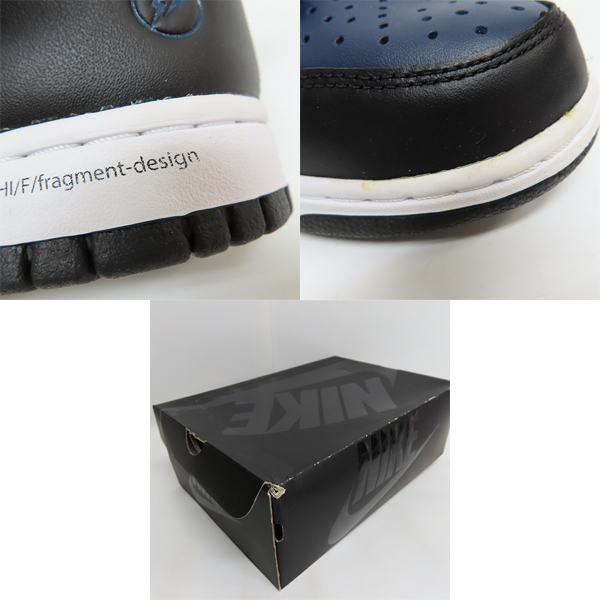 実際に弊社で買取させて頂いた【未使用】NIKE×FRAGMENT DESIGN/ナイキ×フラグメントデザイン DUNK HI/F ダンクハイ ミッドナイトネイビー DJ0383-400/25.5の画像 6枚目