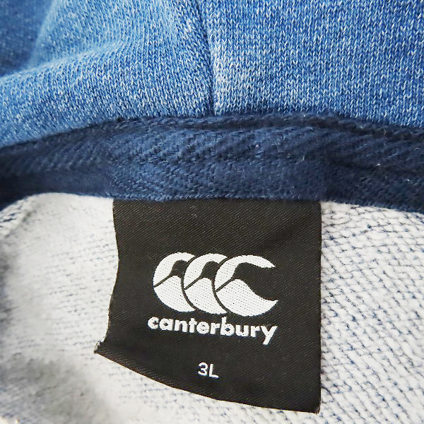 実際に弊社で買取させて頂いたcanterbury/カンタベリー ラガースウェットフーディ RA41589N/3Lの画像 2枚目