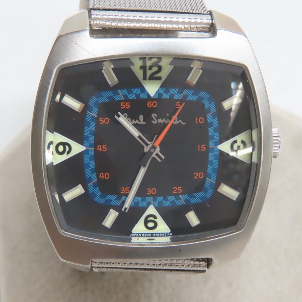 実際に弊社で買取させて頂いたPaul Smith/ポールスミス AUTOMATATIC 自動巻き アナログ腕時計/8220-824709 ブラック