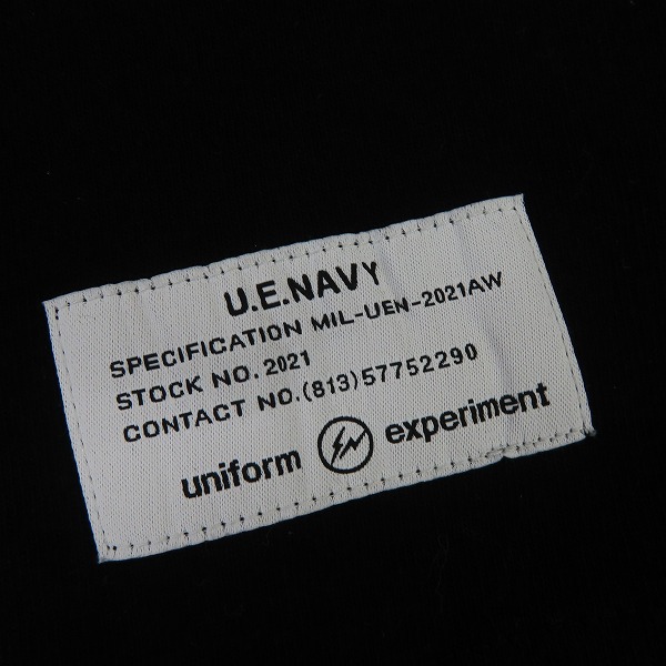 実際に弊社で買取させて頂いたUNIFORM EXPERIMENT/ユニフォームエクスペリメント L/S RIP STOP POCKET TEE/ポケット Tシャツ/長袖 ブラック UE-202067/3の画像 5枚目