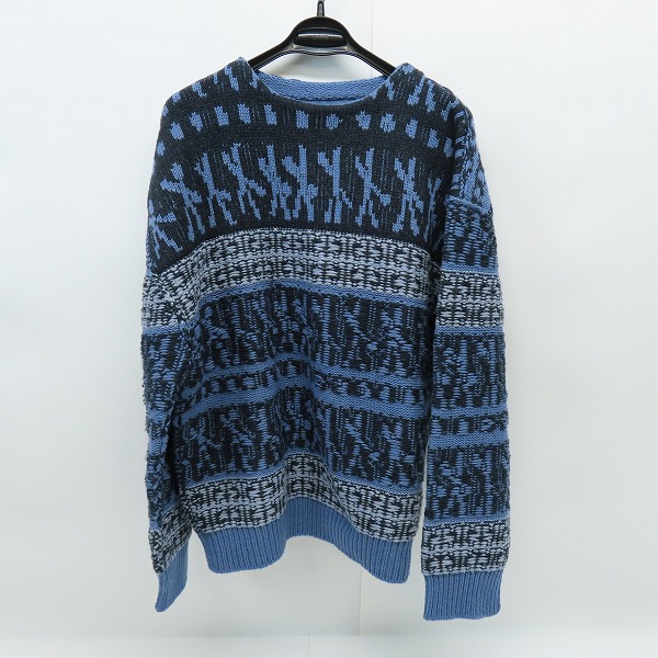 実際に弊社で買取させて頂いた【JPタグ】GIVENCHY/ジバンシィ 21AW モチーフストライプジャカードウールニット BM90HJ4Y9S/XS