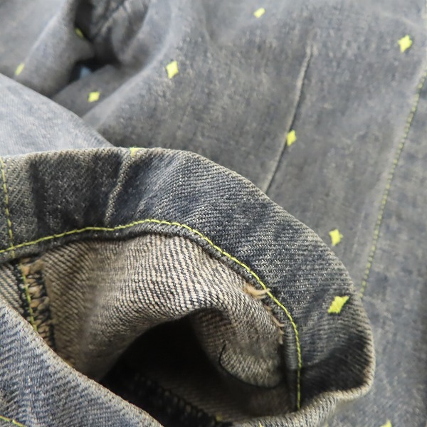 実際に弊社で買取させて頂いたUNDERCOVER/アンダーカバー ダイヤドット柄 デニムジャケット J220/Mの画像 7枚目