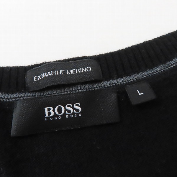 実際に弊社で買取させて頂いたHUGO BOSS/ヒューゴボス Vネック ウール ニット/Lの画像 2枚目