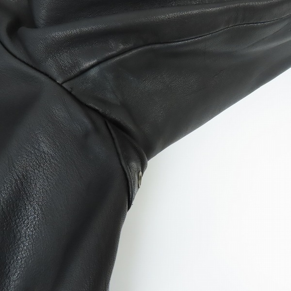 実際に弊社で買取させて頂いたDIESEL/ディーゼル ダブルレザー ライダースジャケット ブラック Lの画像 6枚目