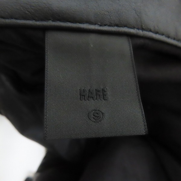 実際に弊社で買取させて頂いたHARE/ハレ 羊革 レザーシングルライダースジャケット HA030015RC/Sの画像 2枚目