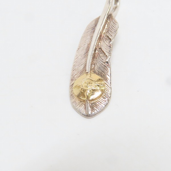 実際に弊社で買取させて頂いたFIRST ARROWS/ファーストアローズ K18付 フェザー ペンダント Size：Sの画像 4枚目