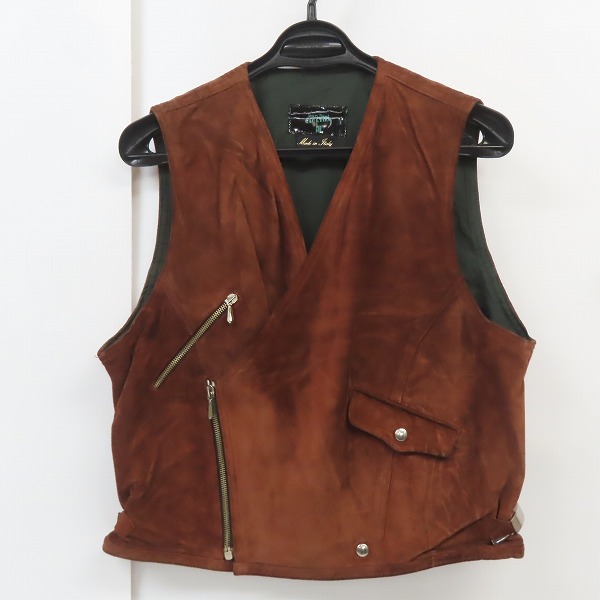 実際に弊社で買取させて頂いたJean Paul GAULTIER CUIR/ジャンポールゴルチエ レザーベスト パッチ刺繍/52