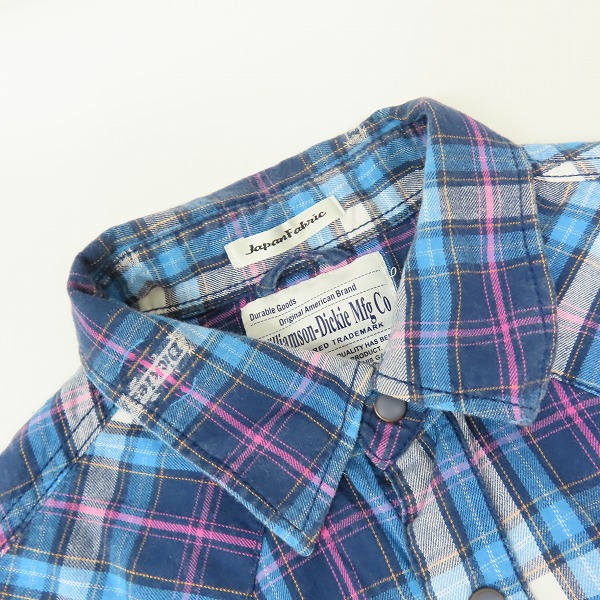 実際に弊社で買取させて頂いたDickies/ディッキーズ チェック/マスタードカラー ボタンシャツ 2点セットの画像 3枚目