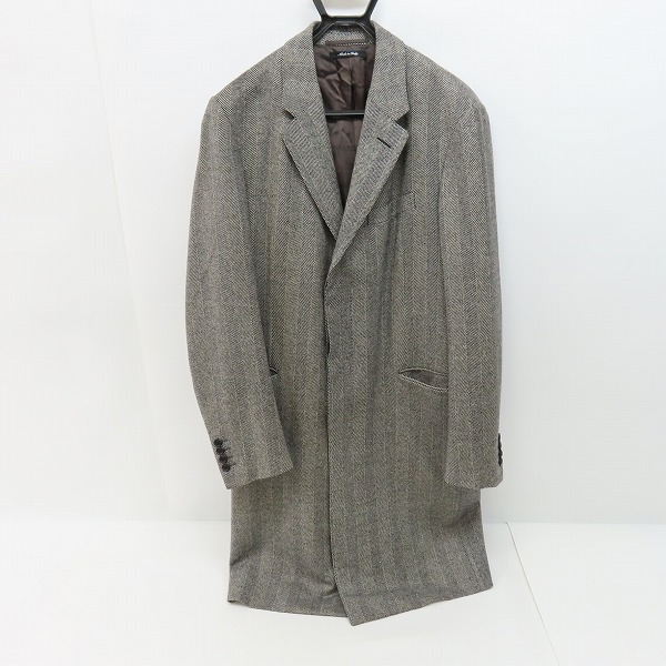 実際に弊社で買取させて頂いた【JPタグ】DUNHILL/ダンヒル ツイード調 ウールチェスターコート/50