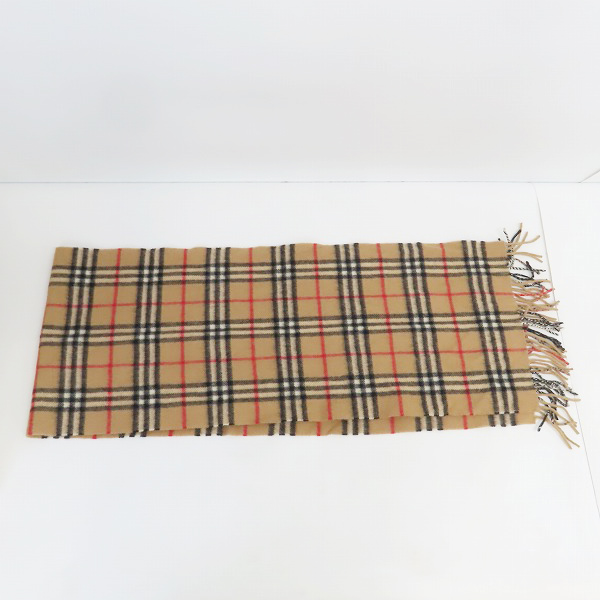 実際に弊社で買取させて頂いたBurberrys/バーバリーズ チェック柄 ウールマフラーの画像 2枚目