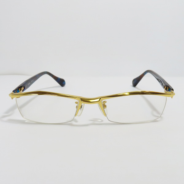 実際に弊社で買取させて頂いたless thanhuman/レスザンヒューマン Suisei スイセイ メガネフレーム アイウェア ブルー系の画像 1枚目