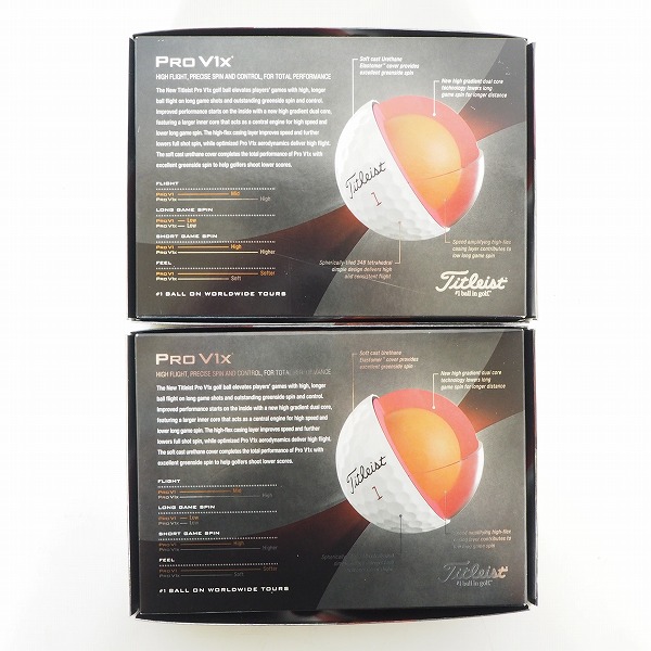 実際に弊社で買取させて頂いた【未使用】Titleist/タイトリスト PRO V1x ゴルフボール ホワイト 2ダースの画像 4枚目