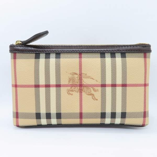 実際に弊社で買取させて頂いたBurberry/バーバリー レザー ノバチェック メイクポーチ 化粧ポーチ