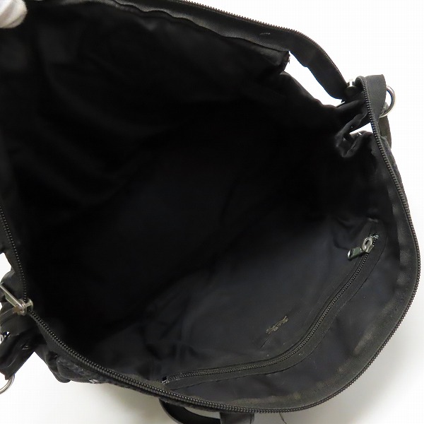 実際に弊社で買取させて頂いたUNDERCOVER/アンダーカバー 2WAY レザー/ナイロン バーキン型バッグの画像 3枚目