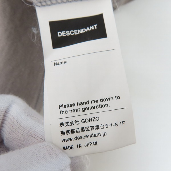 実際に弊社で買取させて頂いたDESCENDANT/ディセンダント アイコン バック ロゴプリント ロングスリーブ Tシャツ 3の画像 3枚目