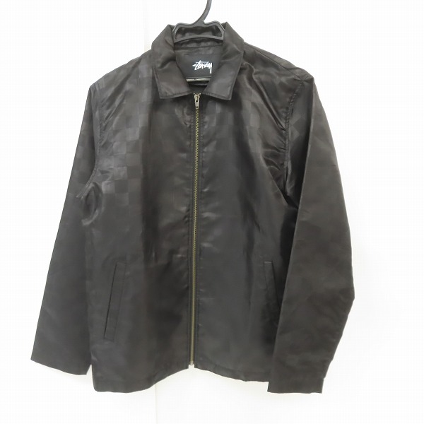 stussy/ステューシー フラッグチェック柄 ジップブルゾン Sの買取実績