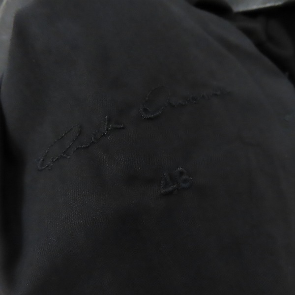 実際に弊社で買取させて頂いたRick Owens/リックオウエンス レザージャケット  RU15S4762 LGI/46の画像 2枚目