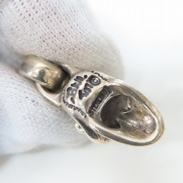 実際に弊社で買取させて頂いたBILL WALL LEATHER/BWL/ビルウォールレザー Good Luck Skull/グッドラックスカル ペンダントトップの画像 4枚目