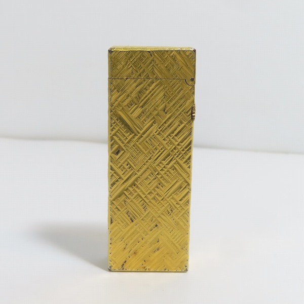 実際に弊社で買取させて頂いたdunhill/ダンヒル ガスライター サイドローラー クロスライン ゴールド の画像 1枚目