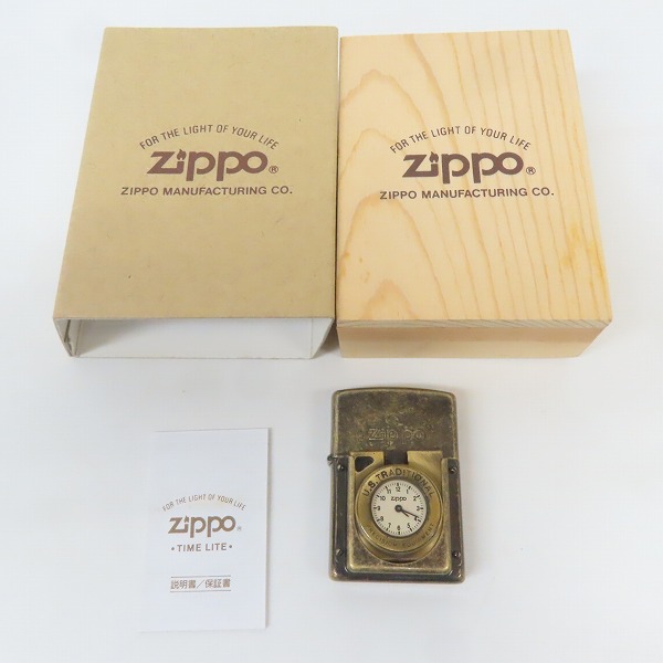 動作品!タイムライト 時計付 ZIPPO U.S. Traditional ト 動作品!タイムライト 時計付 ZIPPO U.S. Traditional ト