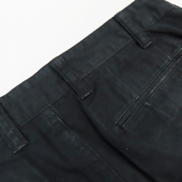 実際に弊社で買取させて頂いたTHE FLAT HEAD/ザフラットヘッド ワイドチノパンツ ブラック FN-PA-C007/Mの画像 9枚目