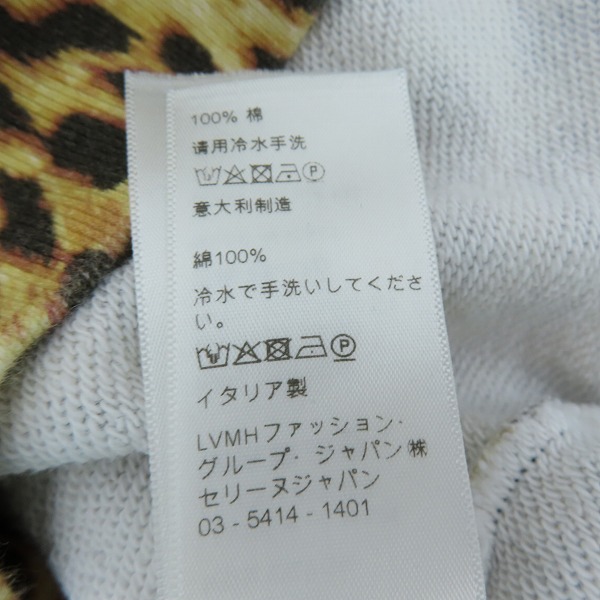 実際に弊社で買取させて頂いた【JPタグ】CELINE/セリーヌ 21SS ロゴプリントデザイン レオパード プルオーバーパーカー/スウェット 2Y321519M/XXLの画像 4枚目