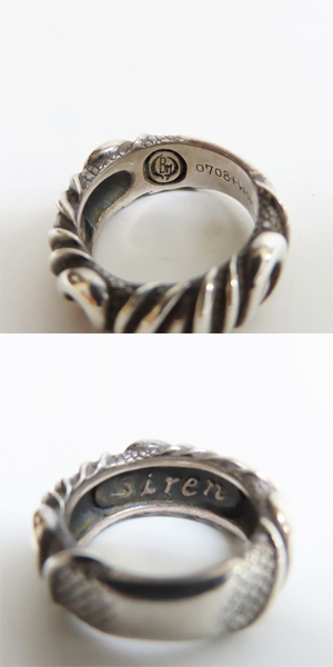 実際に弊社で買取させて頂いたBloody Mary/ブラッディーマリー SIREN/サイレンリング 7号の画像 6枚目